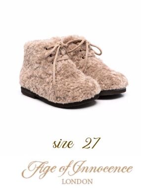 AOI sz 27 Age of Innocence Teddy Jane faux-fur ankle boots